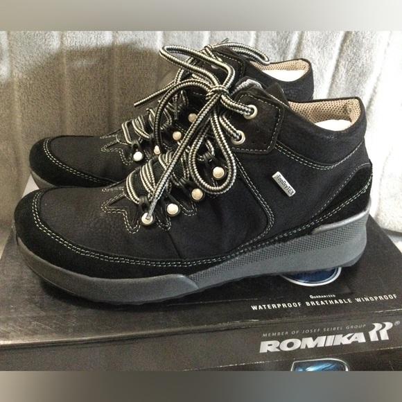 Romika Shoes - Romika Victoria 5 Black Waterproof Hiking Ankle Boots